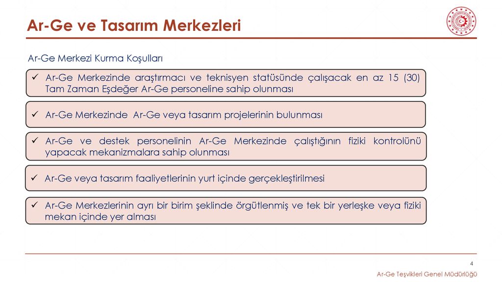 SANAYİ ve TEKNOLOJİ BAKANLIĞI Ar Ge Teşvikleri Genel Müdürlüğü ppt indir